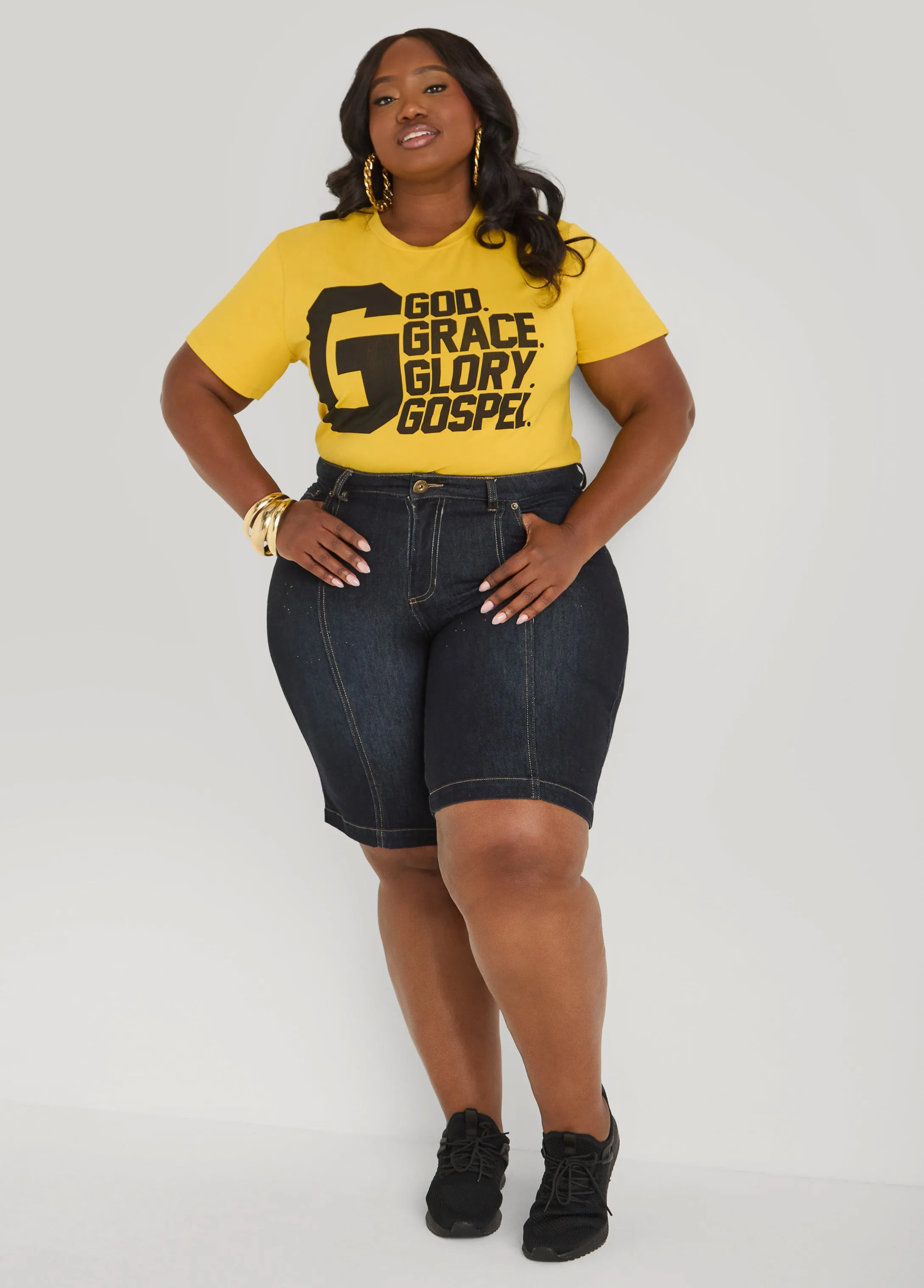 Big G Graphic Tee sold by Ashley Stewart product image thumbnail 3
