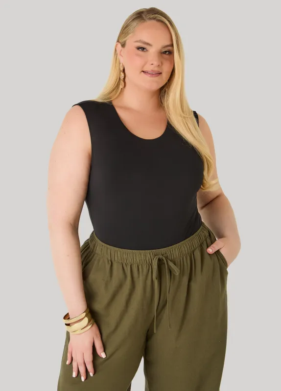 Crewneck Knit Bodysuit made by Ashley Stewart