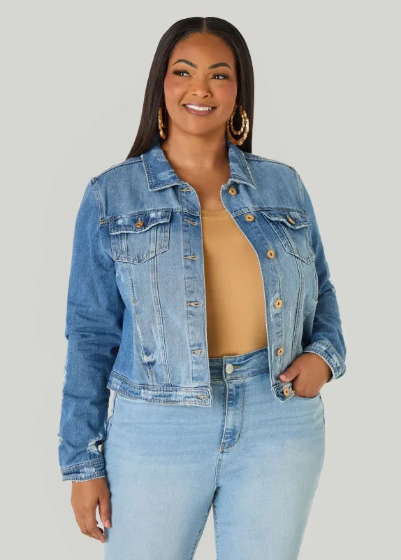 Denim Trucker Jacket made by Ashley Stewart