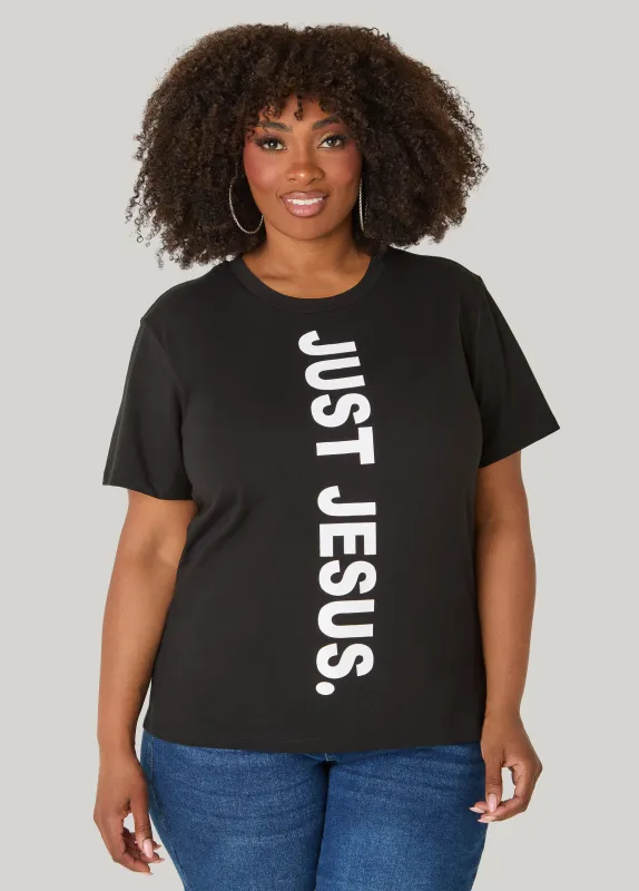Just Jesus Graphic Tee made by Ashley Stewart