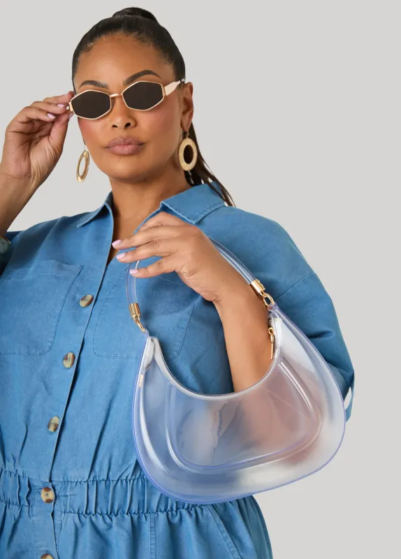 Clear Top Handle Shoulder Bag made by Ashley Stewart