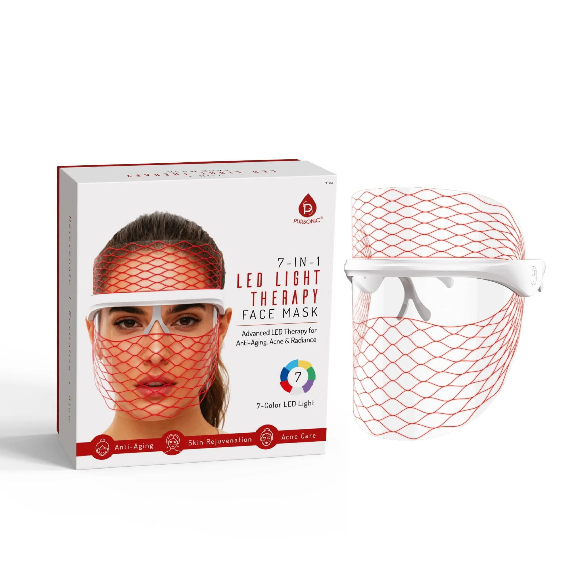 Pursonic 7 In 1 LED Light Therapy Face Mask sold by Ashley Stewart