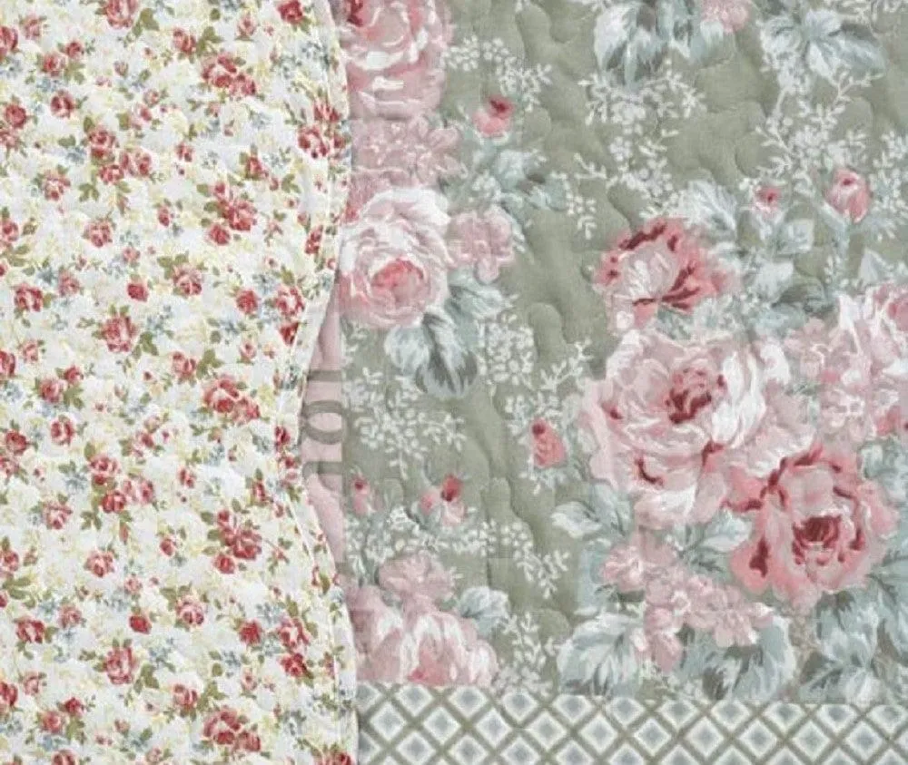 Floral Patchwork Reversible Quilt 3 Piece Set sold by Ashley Stewart product image thumbnail 2