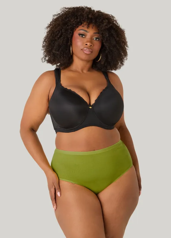 Stretch Cotton Full Coverage Briefs made by Ashley Stewart