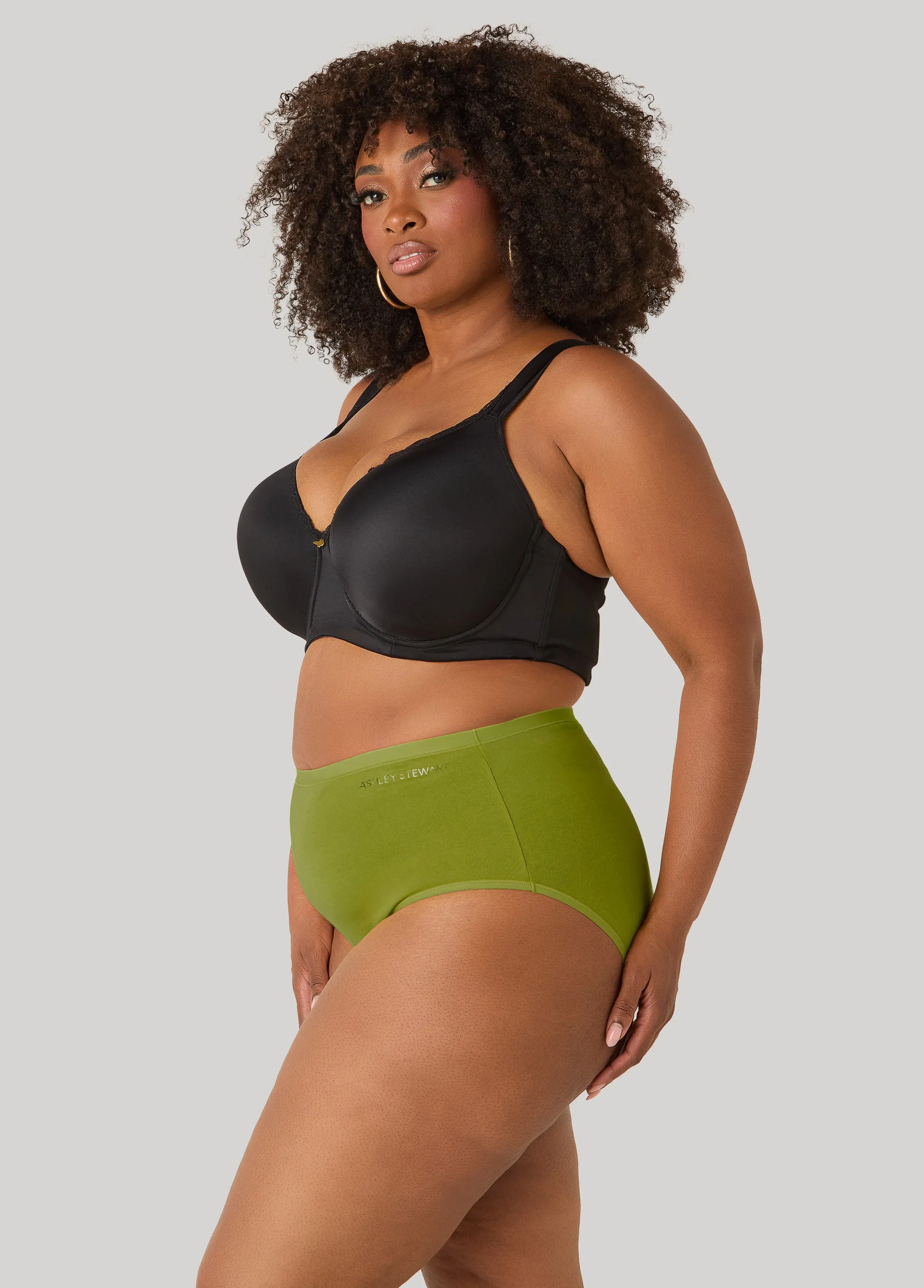 Stretch Cotton Full Coverage Briefs sold by Ashley Stewart product image thumbnail 3