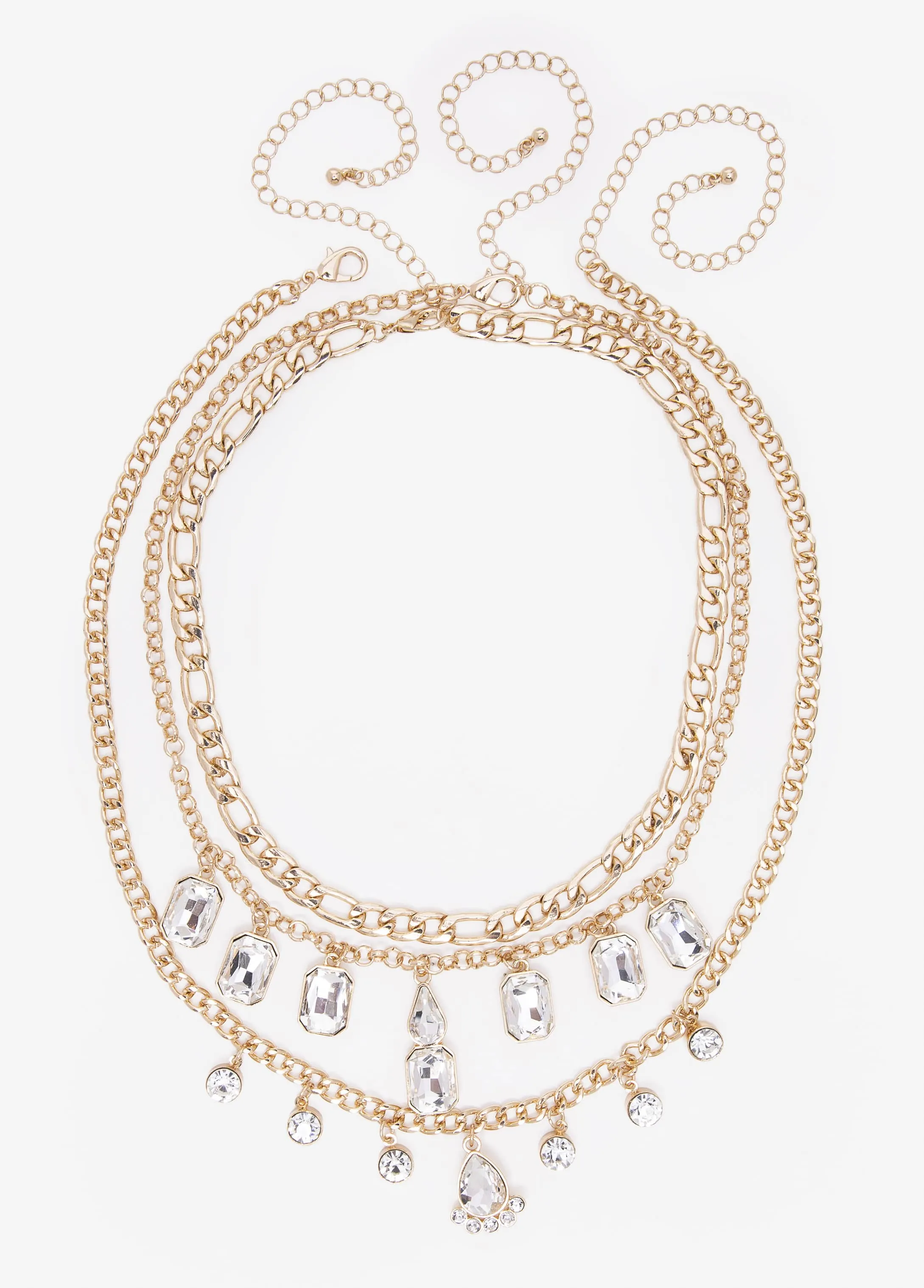 Set Of Three Crystal Necklaces sold by Ashley Stewart product image thumbnail 2