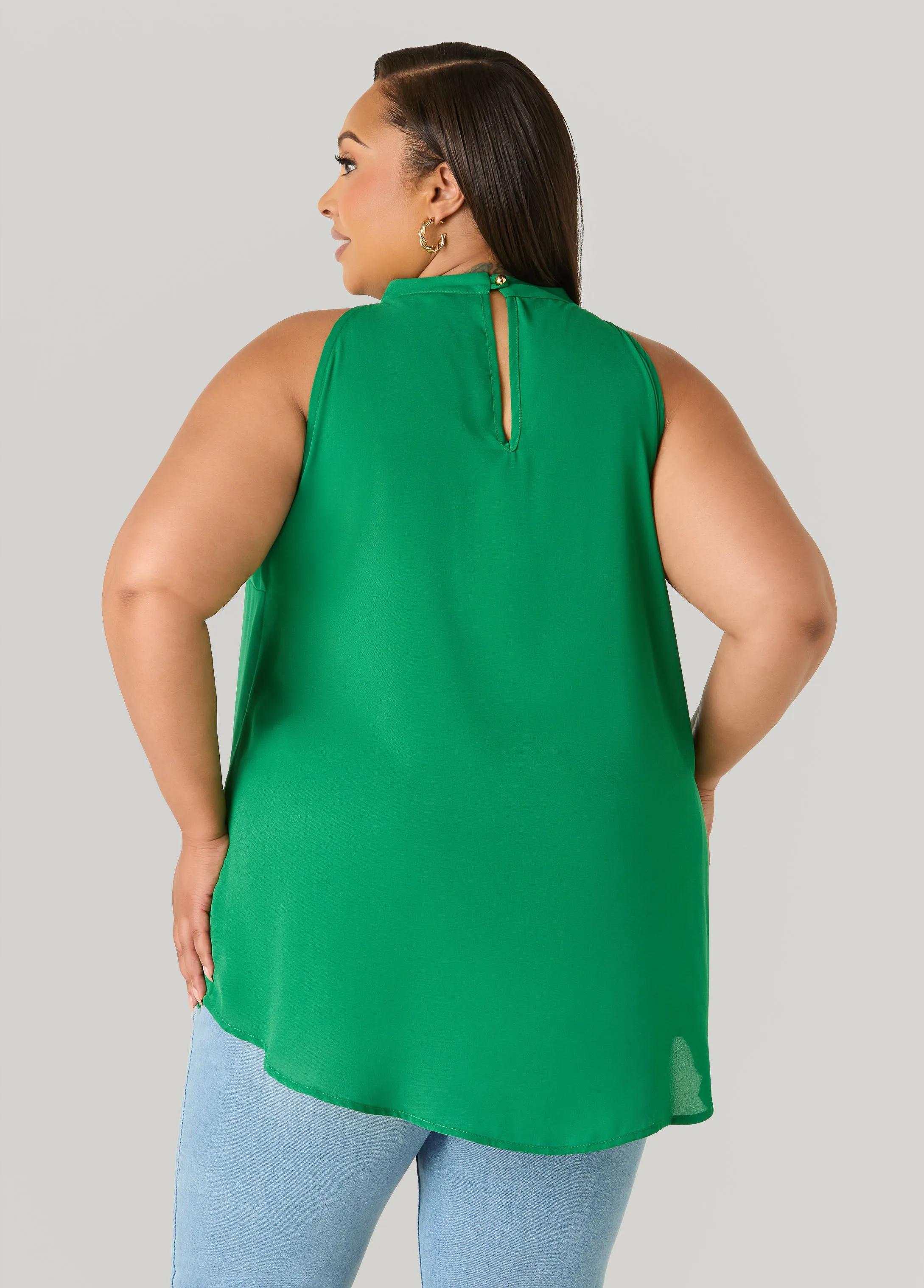 Knotted Chain Trimmed Top sold by Ashley Stewart product image thumbnail 2