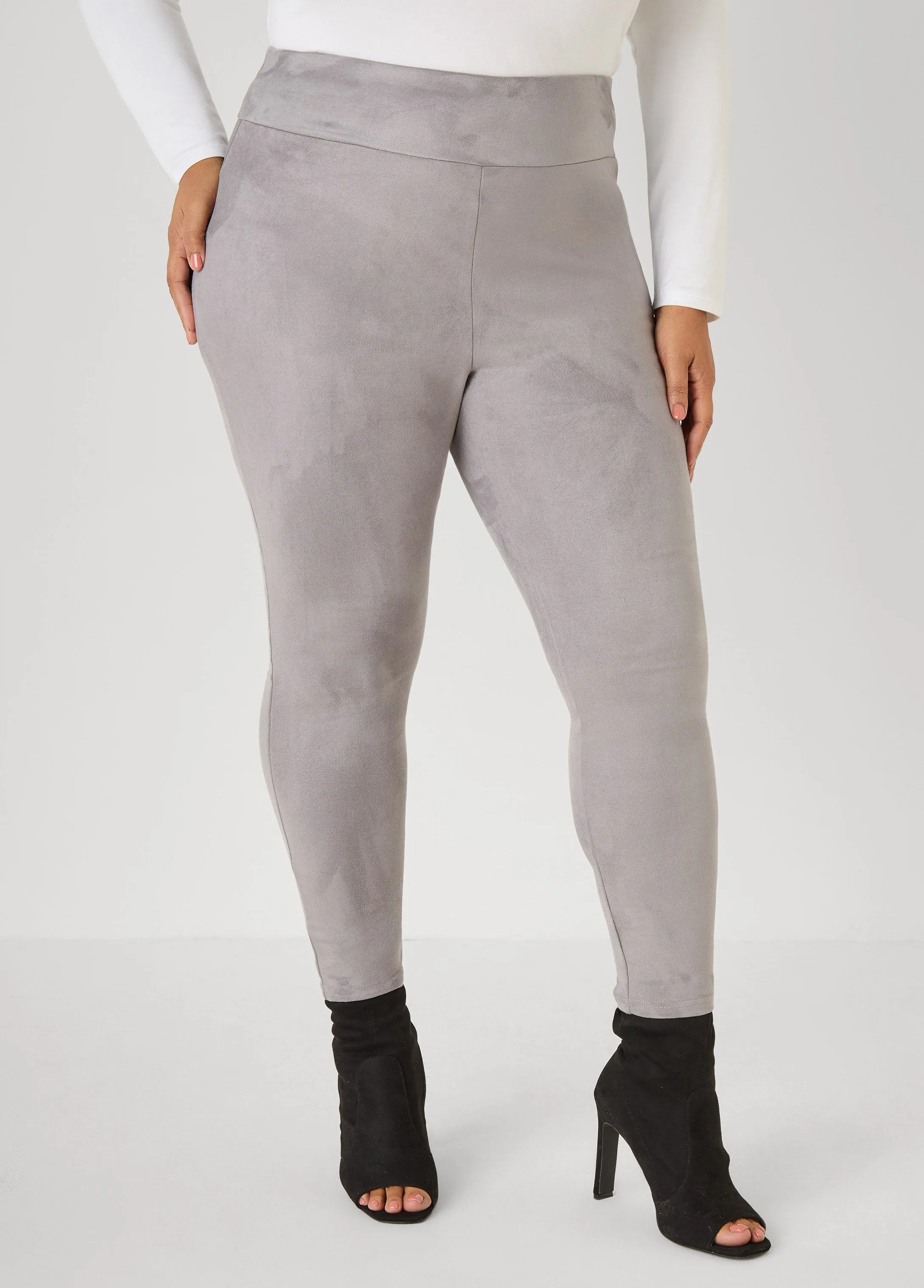High Rise Faux Suede Leggings sold by Ashley Stewart