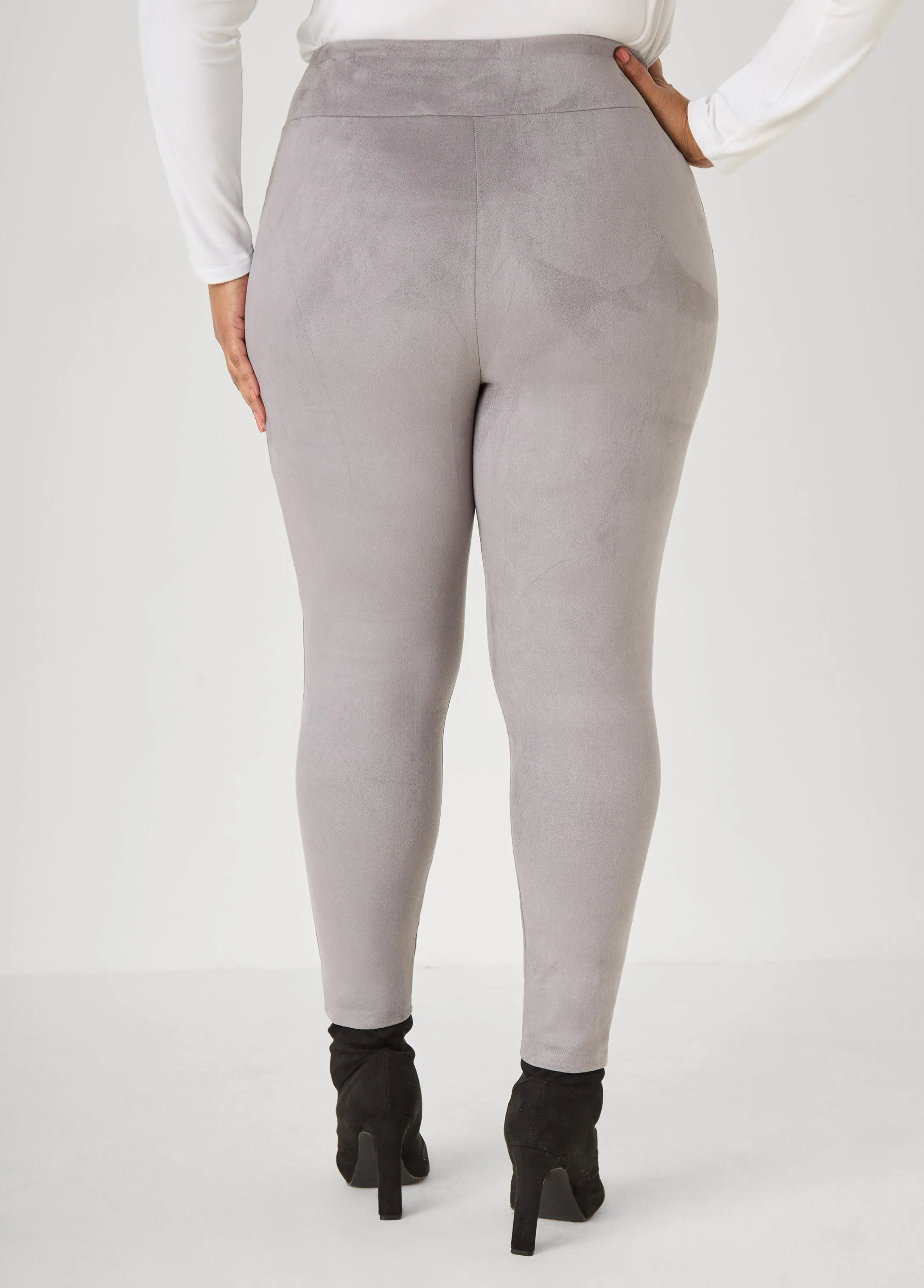 High Rise Faux Suede Leggings sold by Ashley Stewart product image thumbnail 2