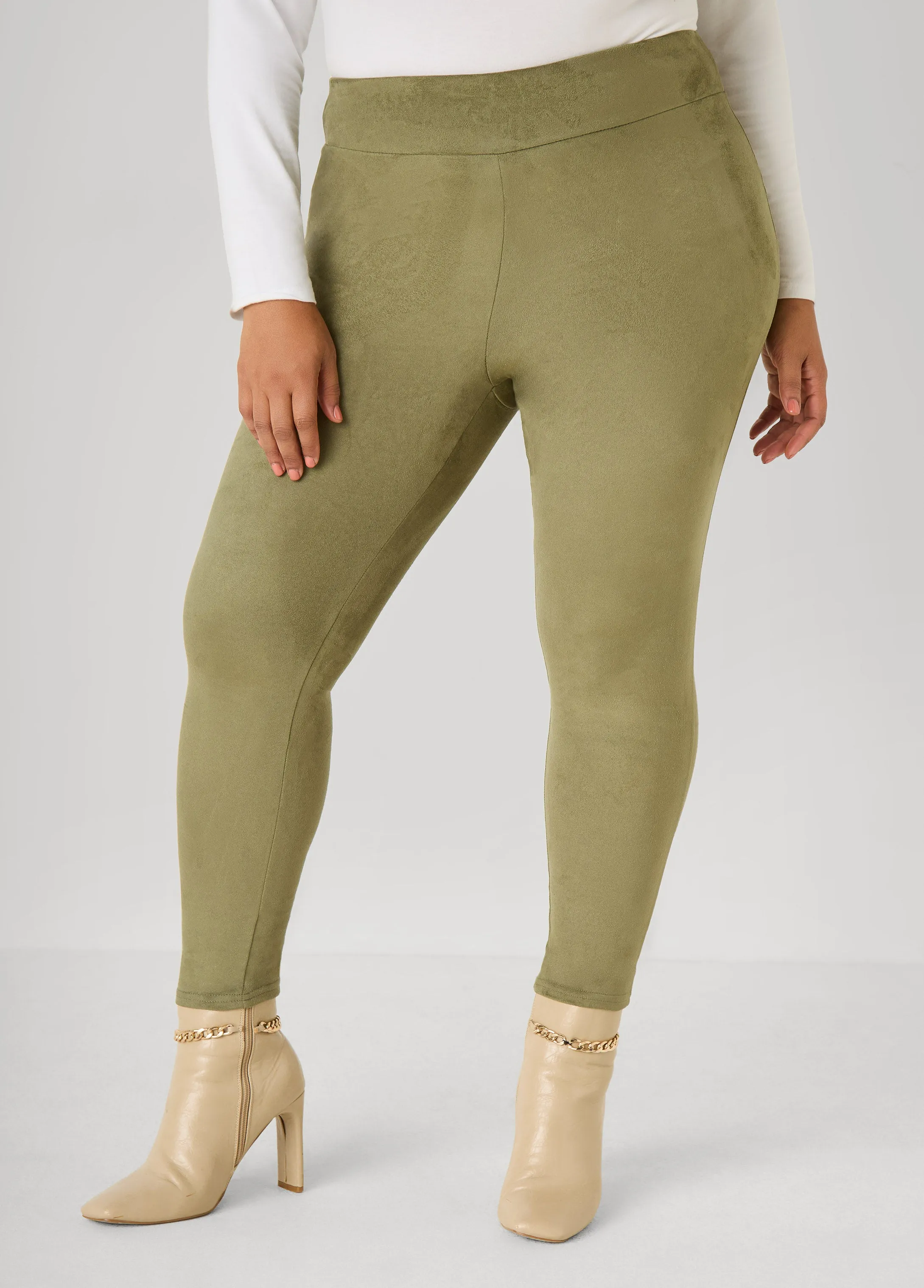 High Rise Faux Suede Leggings sold by Ashley Stewart product image thumbnail 5