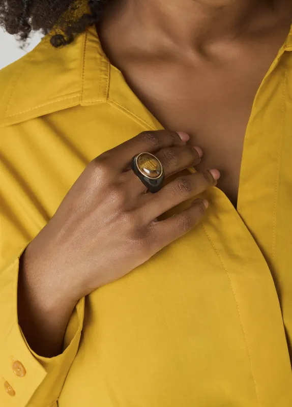 Faux Tigers Eye Stretch Ring made by Ashley Stewart