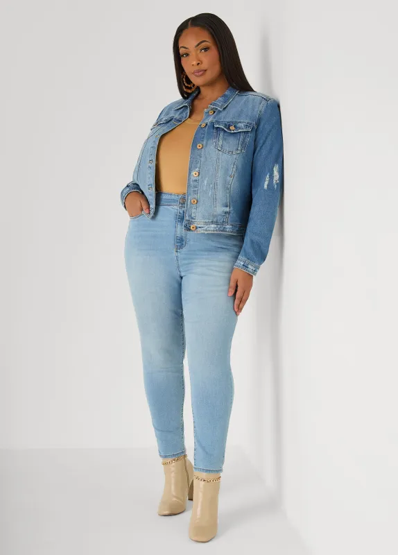 Mid Rise Skinny Jeans made by Ashley Stewart