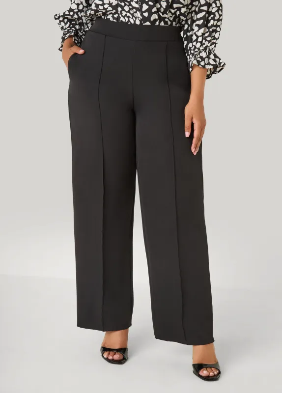 Pintucked Straight Leg Pants made by Ashley Stewart