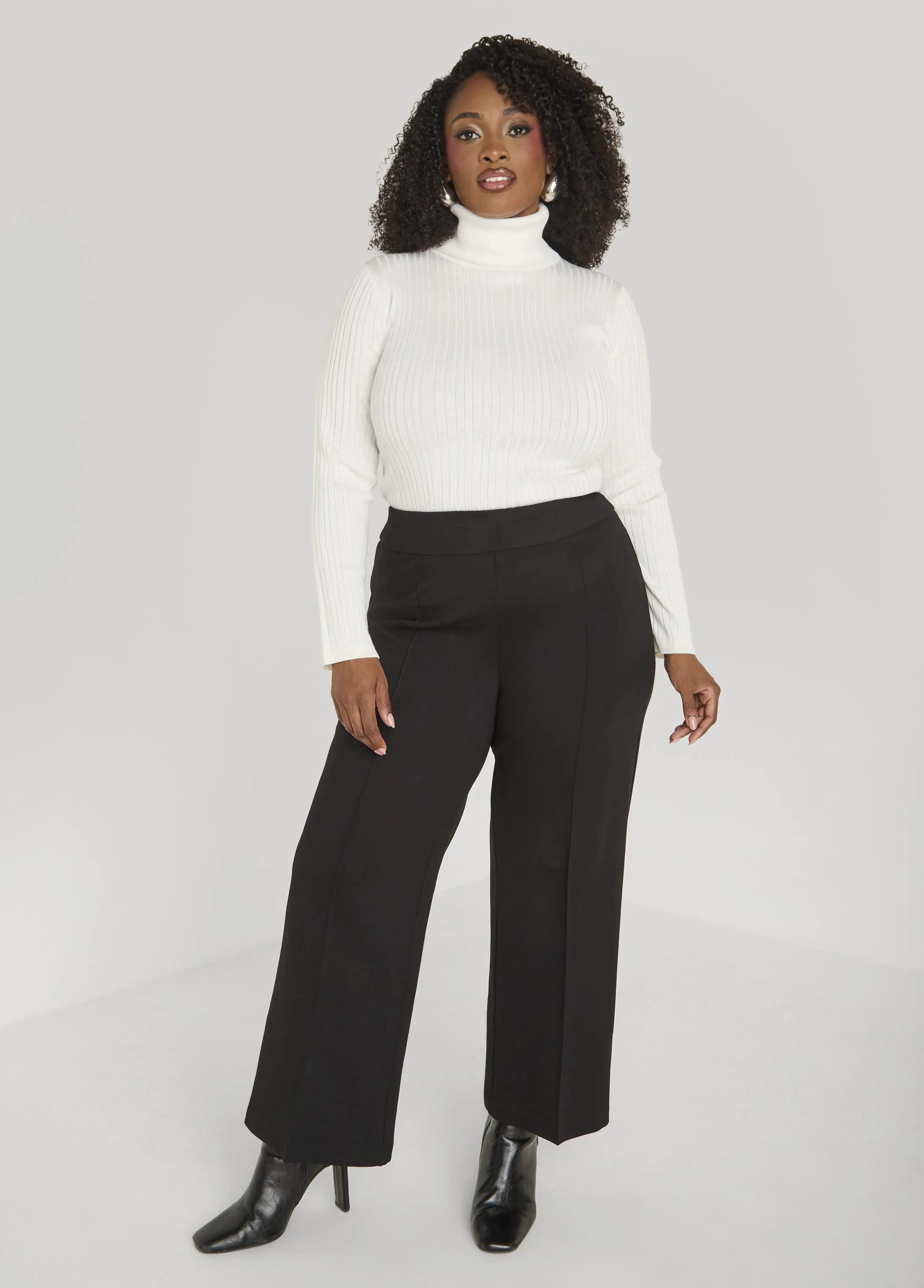 Ribbed Pullover Turtleneck Sweater sold by Ashley Stewart product image thumbnail 3