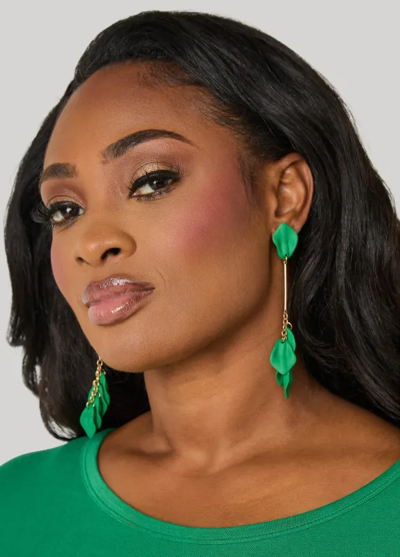 Textured Matte Petal Earrings made by Ashley Stewart