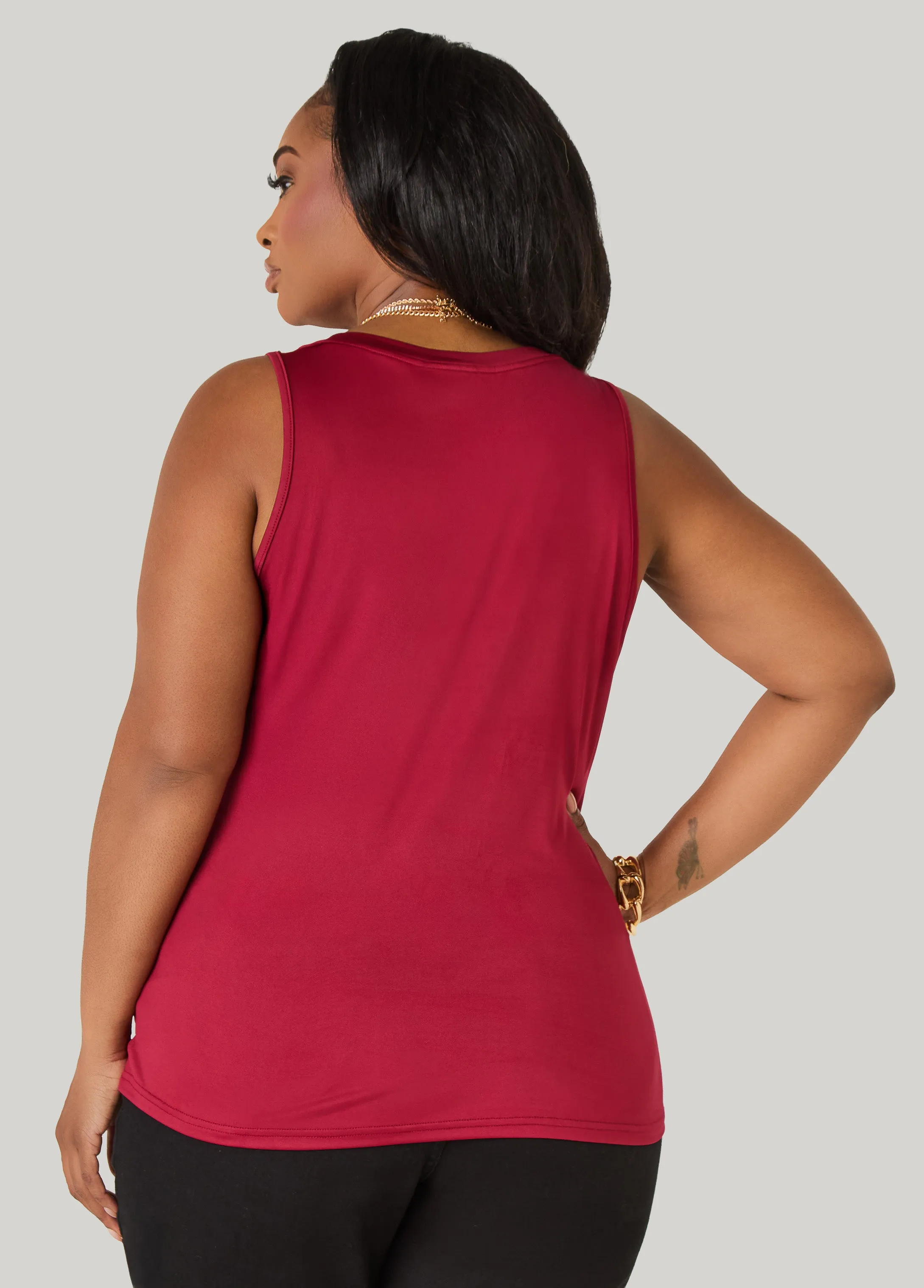 The Basic Knit Cami sold by Ashley Stewart product image thumbnail 2