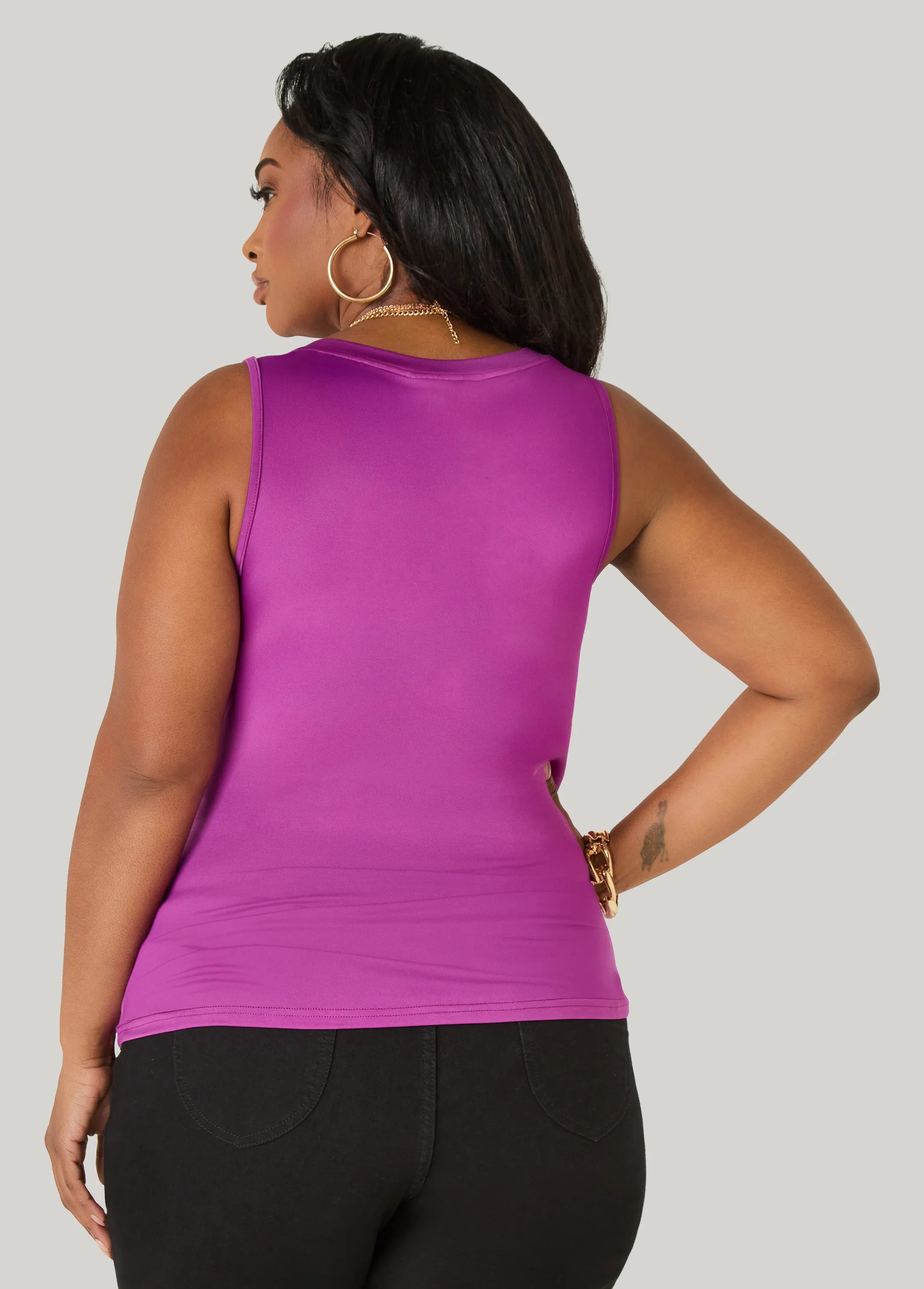 The Basic Knit Cami sold by Ashley Stewart product image thumbnail 5