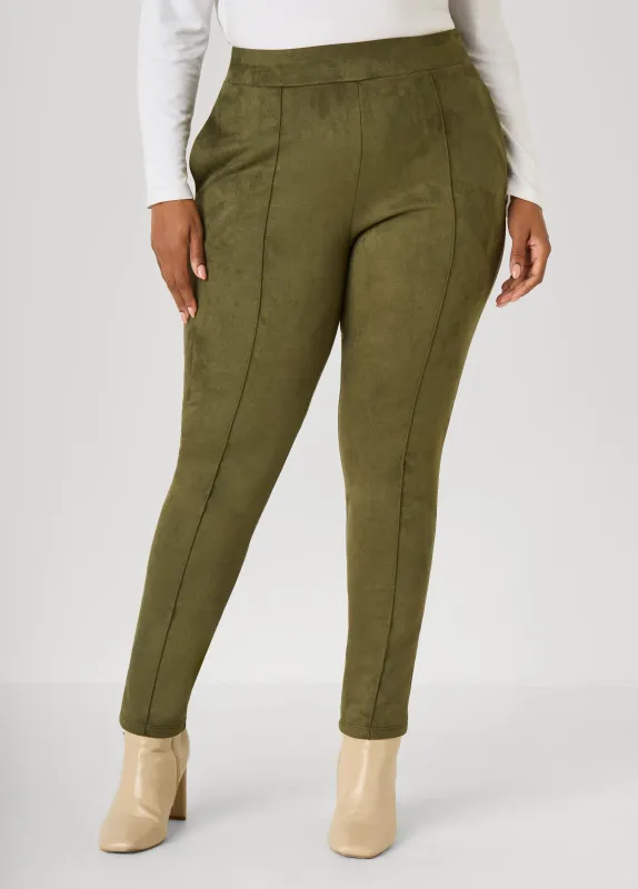 Faux Suede Leggings made by Ashley Stewart