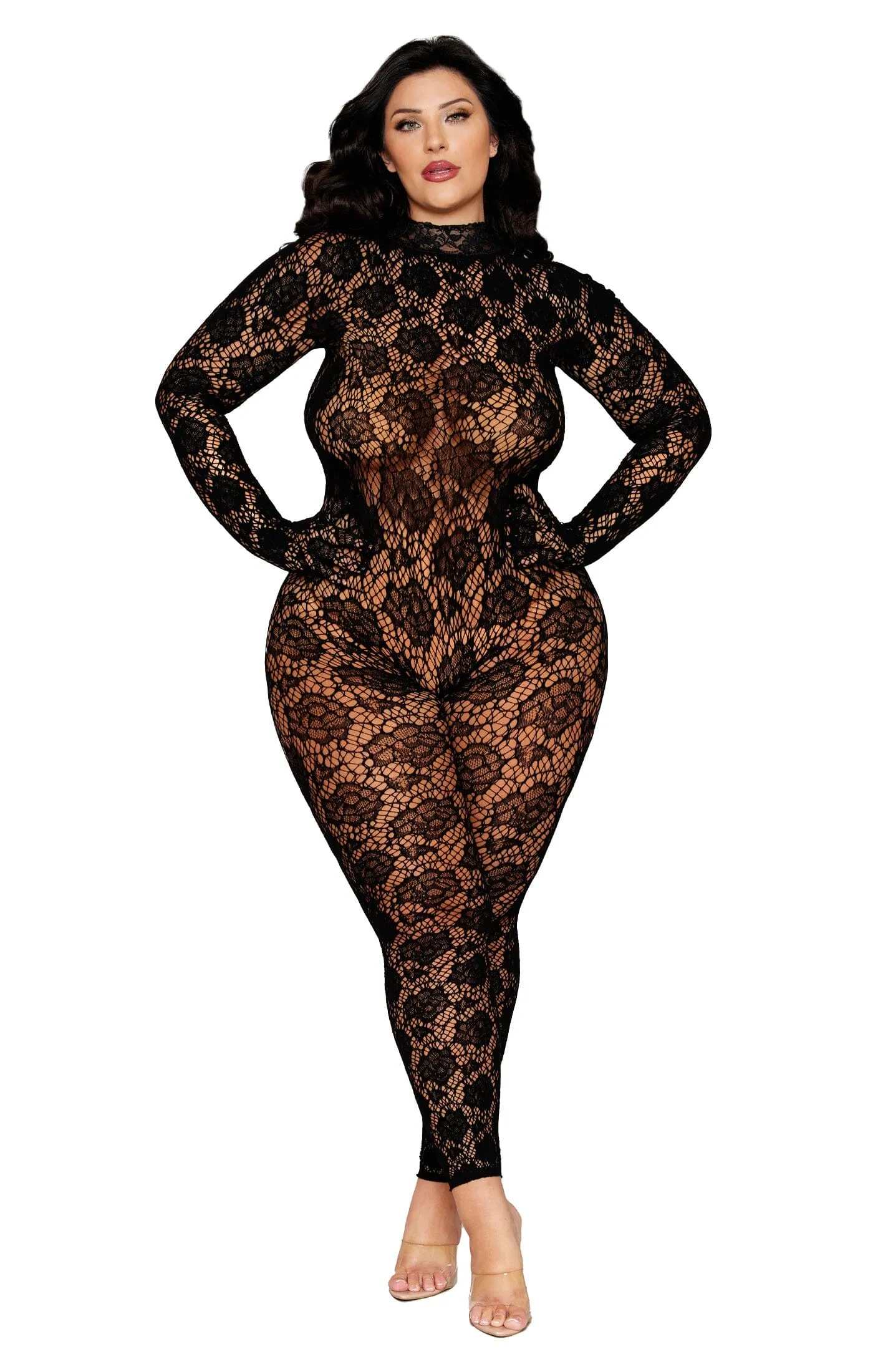 Dreamgirl Open Back Gloved Bodystocking sold by Ashley Stewart
