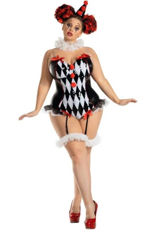 Dark Harlequin Halloween Costume made by Dreamgirl