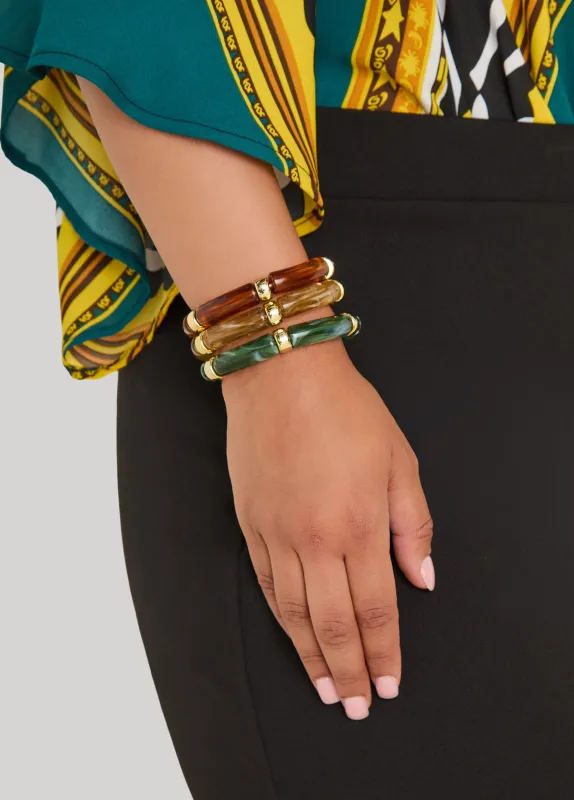 Set Of Three Marble Bracelets made by Ashley Stewart