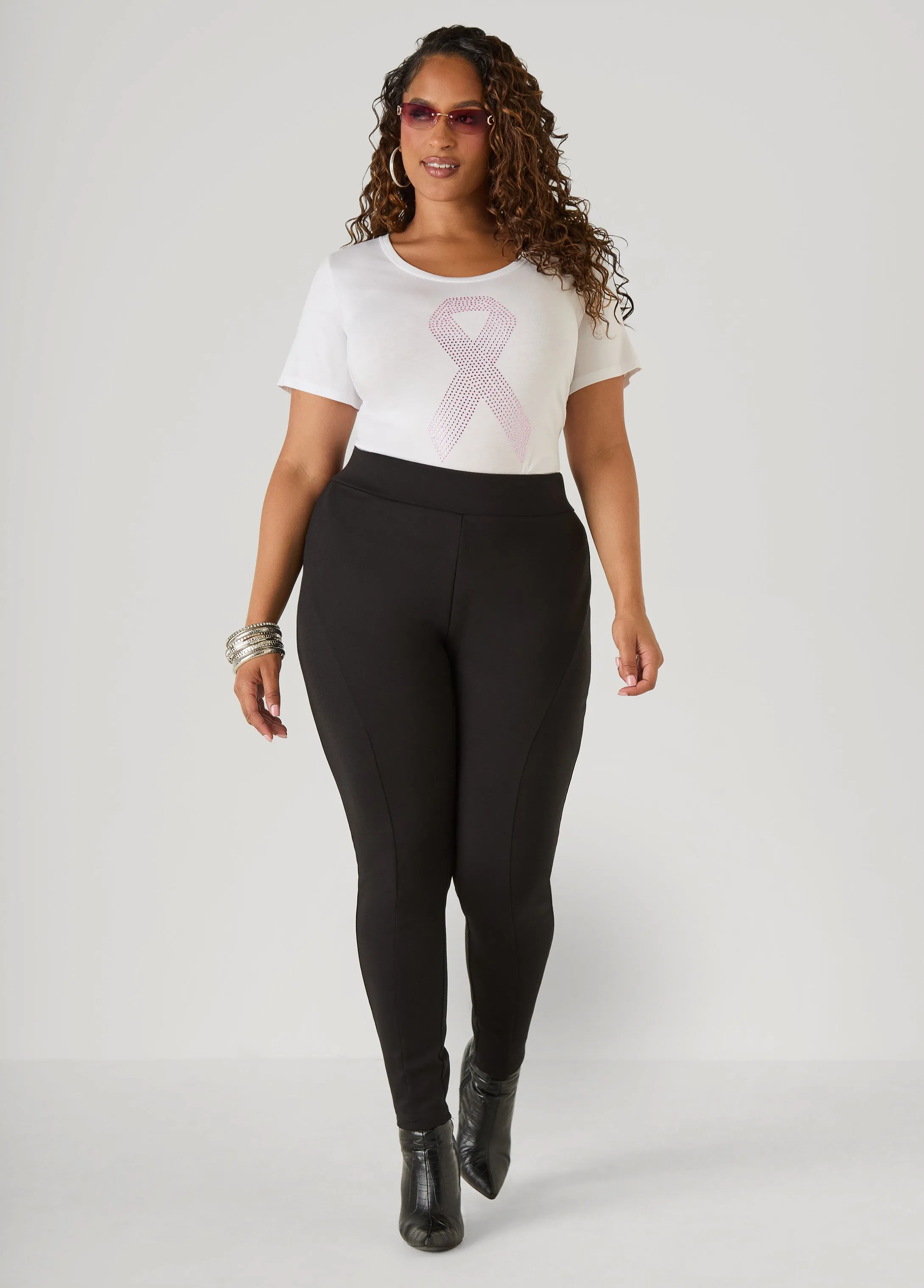 Breast Cancer Awareness Ribbon Tee sold by Ashley Stewart product image thumbnail 3