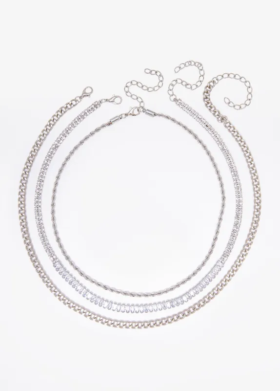 Set Of Three Gold Tone Necklaces made by Ashley Stewart