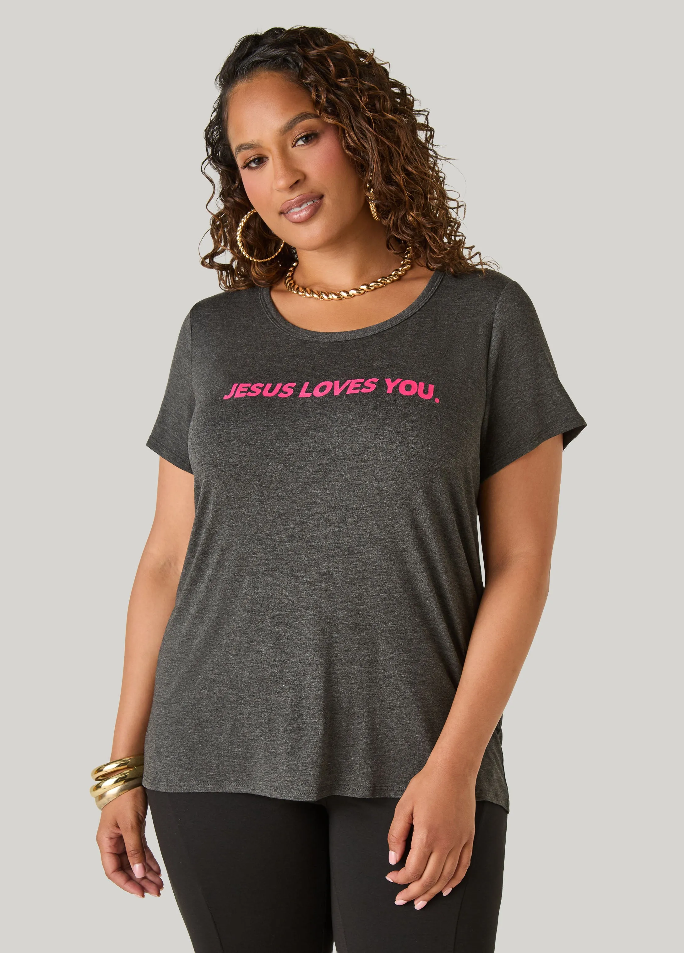 Jesus Loves You Graphic Tee sold by Ashley Stewart