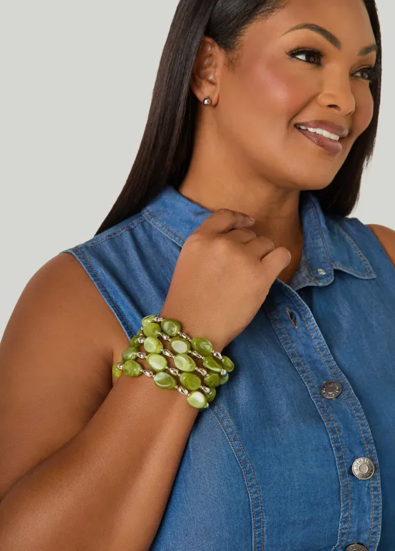Set Of Five Marble Bracelets made by Ashley Stewart