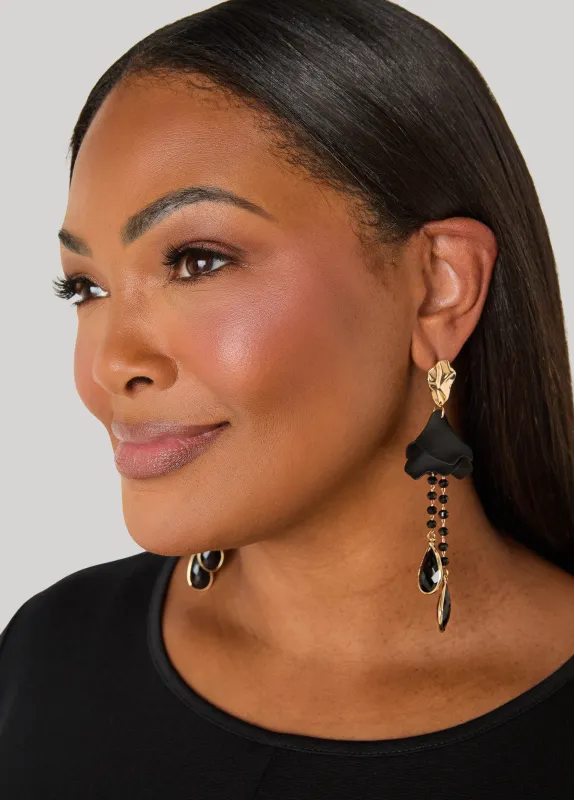 Matte Flower Petal Earrings made by Ashley Stewart