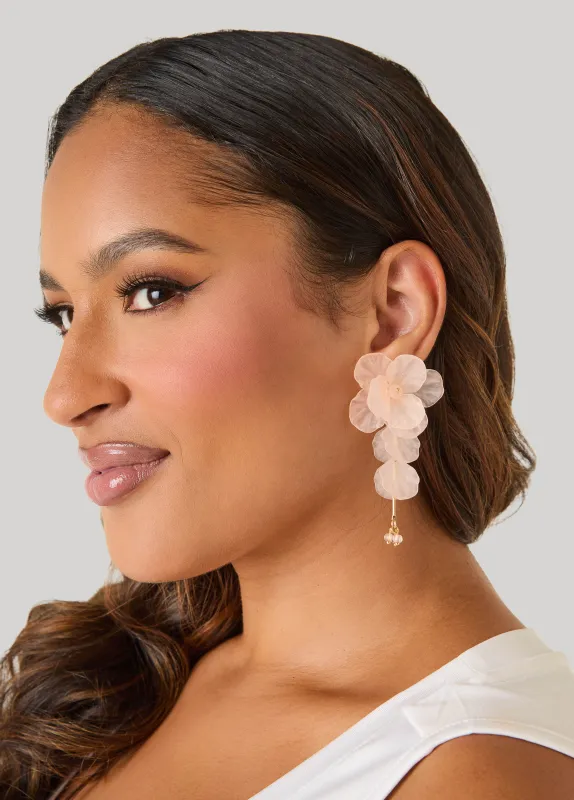 Textured Flower Earrings made by Ashley Stewart