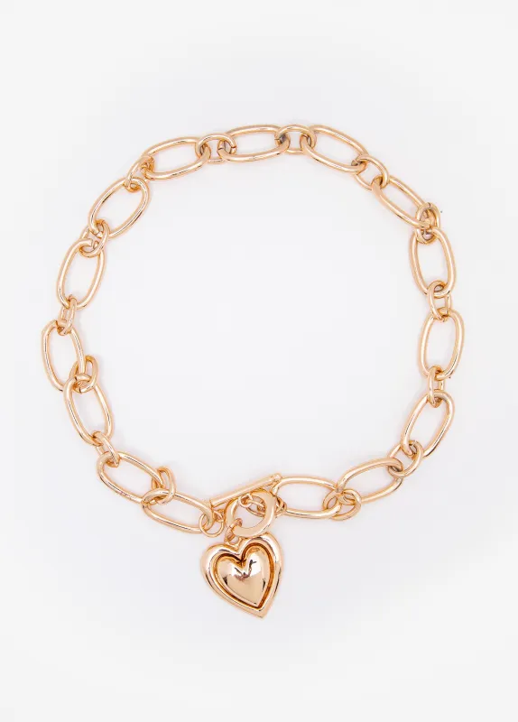 Heart Chain Link Necklace made by Ashley Stewart