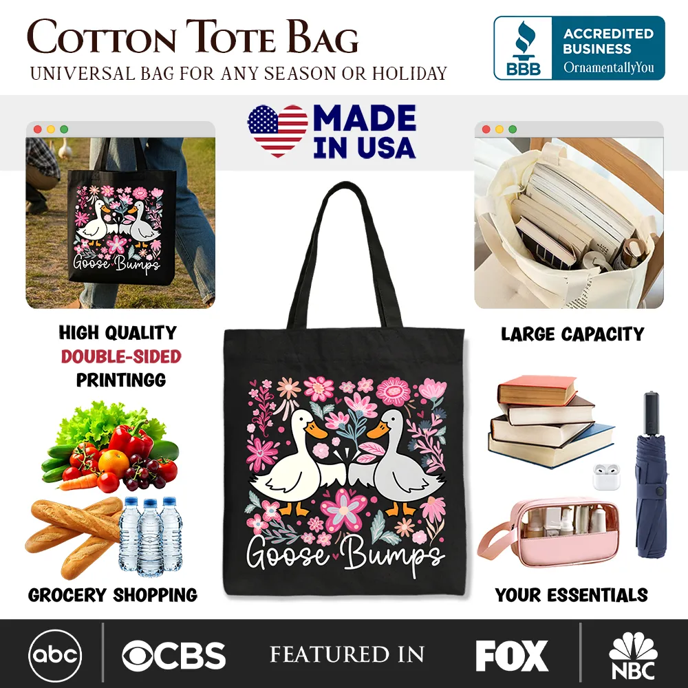 Goose Bumps Canvas Tote Bag sold by Ashley Stewart product image thumbnail 2