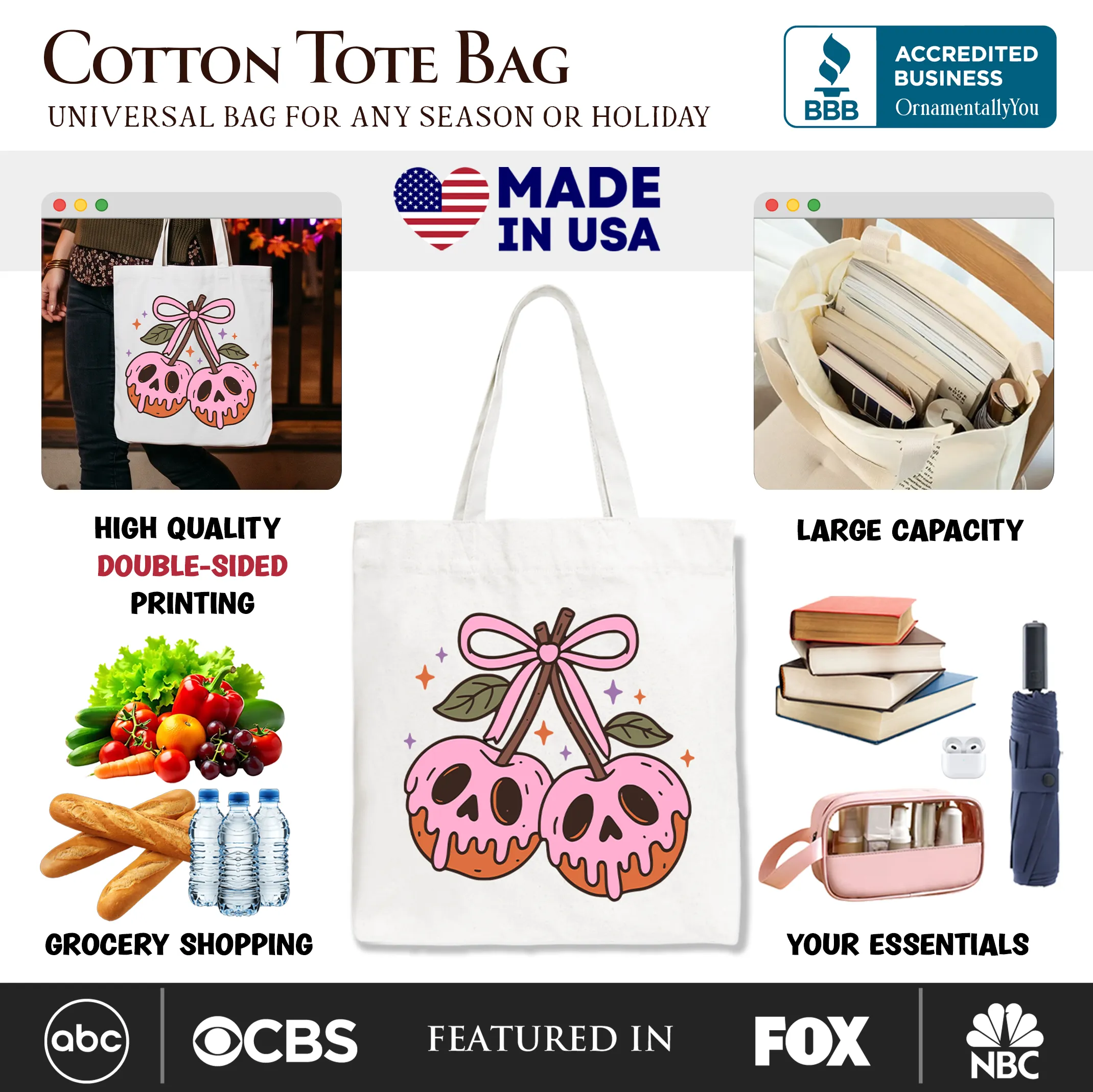 Ghost Pumpkin Tote Bag sold by Ashley Stewart product image thumbnail 2