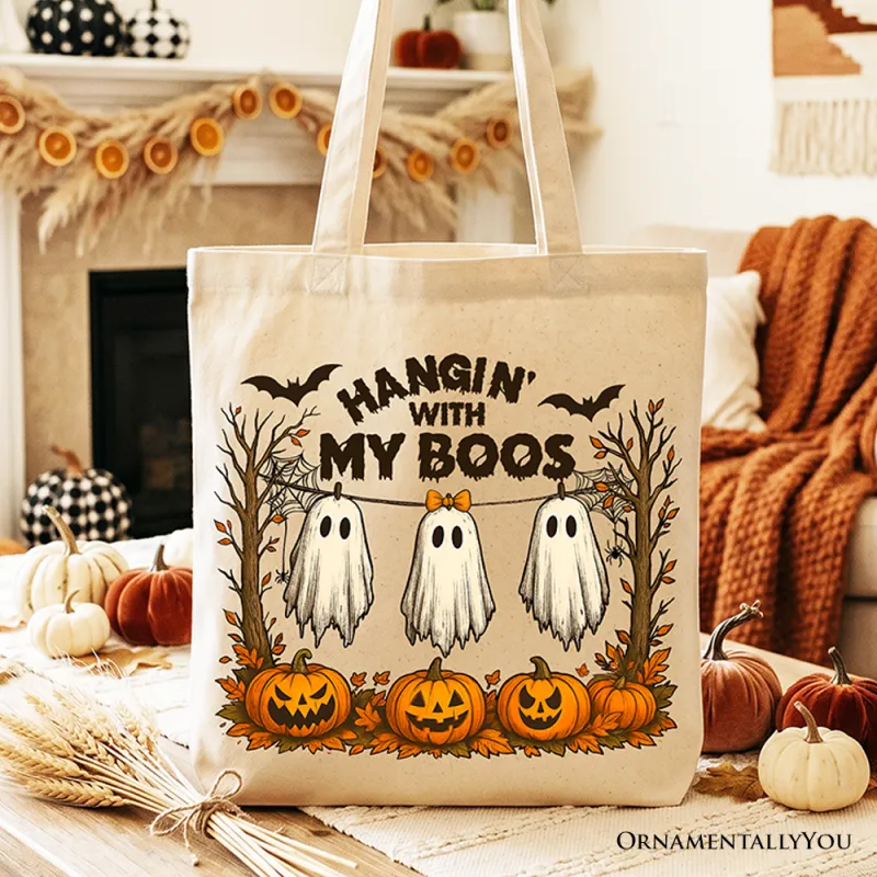 Hanging With My Boos Ghost Tote Bag made by Ashley Stewart