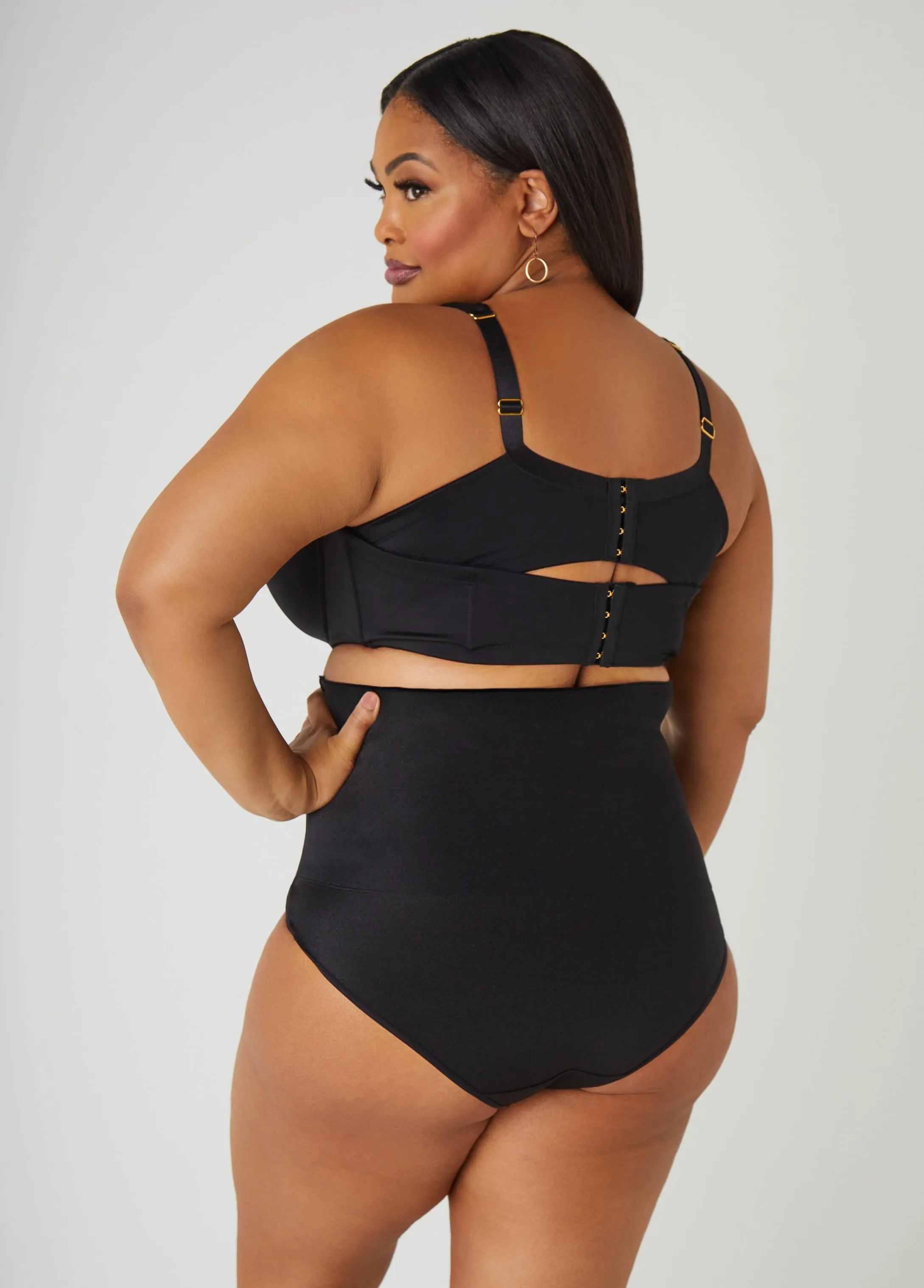 Black Lace Full Coverage Butterfly Bra sold by Ashley Stewart product image thumbnail 3