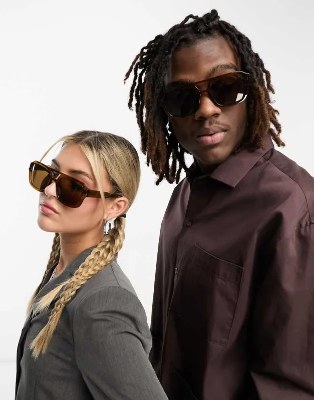 A.Kjaerbede Kaya aviator sunglasses in smoke transparent sold by ASOS