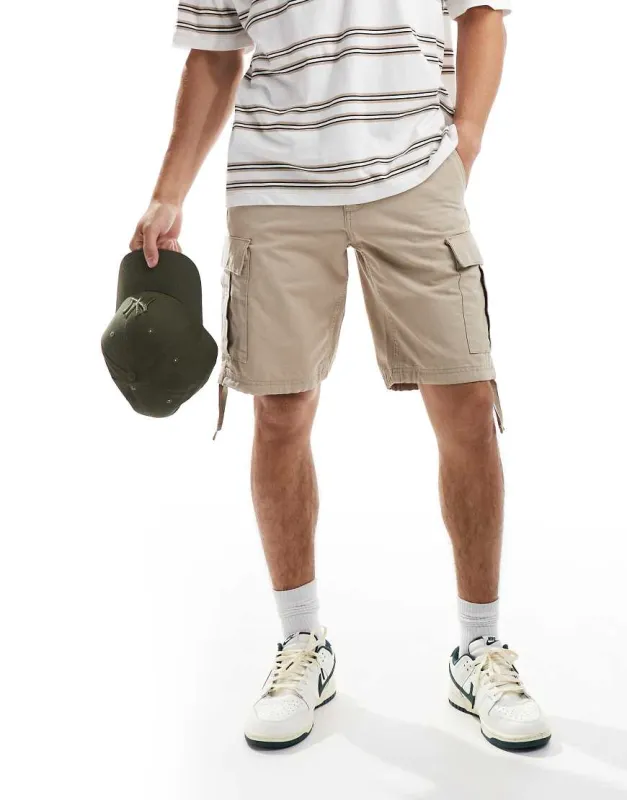 Jack & Jones cargo short in beige-Neutral sold by ASOS