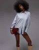 Topshop oversized shirt in blue micro check sold by ASOS