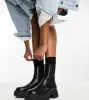 ASOS DESIGN Wide Fit Anthem chunky chelsea boots in black sold by ASOS