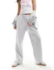 Pull&Bear wide leg jogger in grey marl sold by ASOS