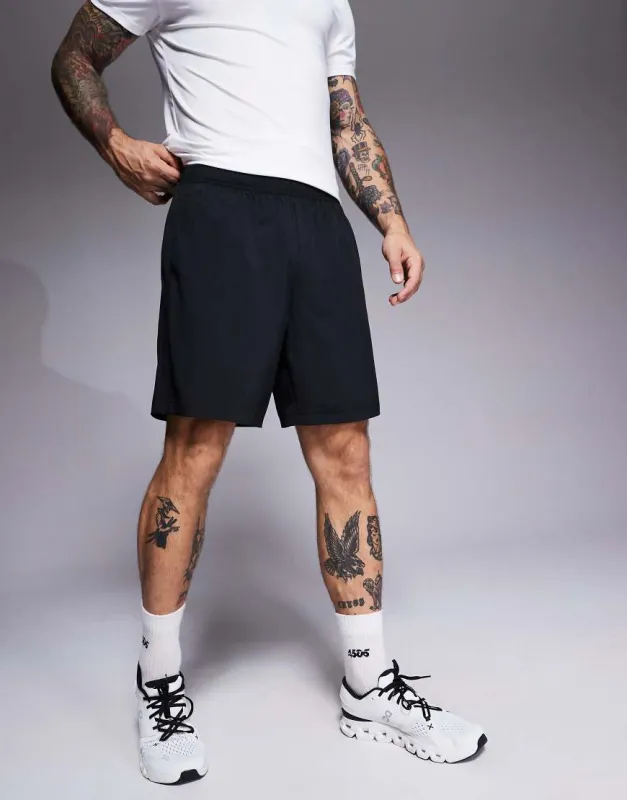 4505 Icon 7 inch quick dry training shorts with zip pockets in black sold by ASOS