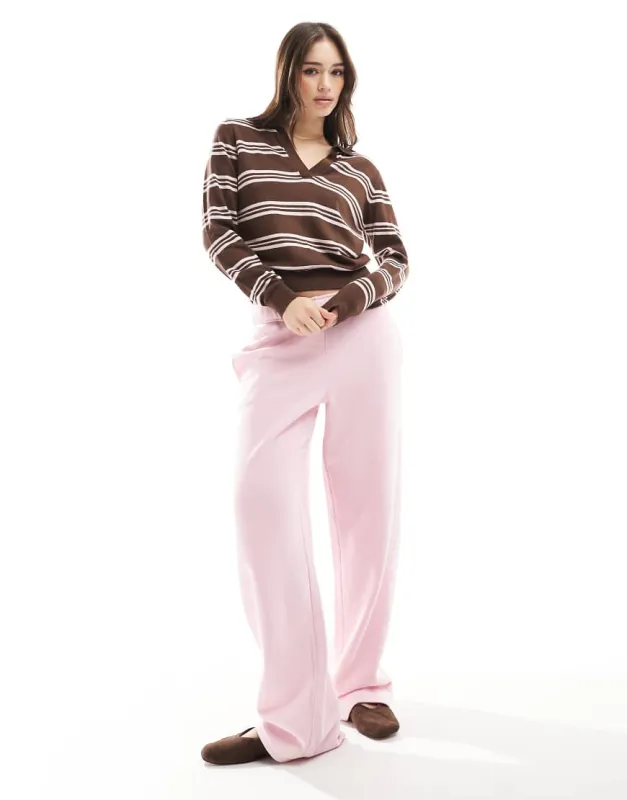 Stradivarius rugby top in brown stripe sold by ASOS