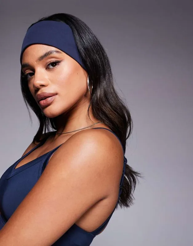 4505 soft touch yoga headband in midnight navy sold by ASOS