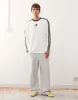 Weekday Astro wide leg joggers in grey melange sold by ASOS