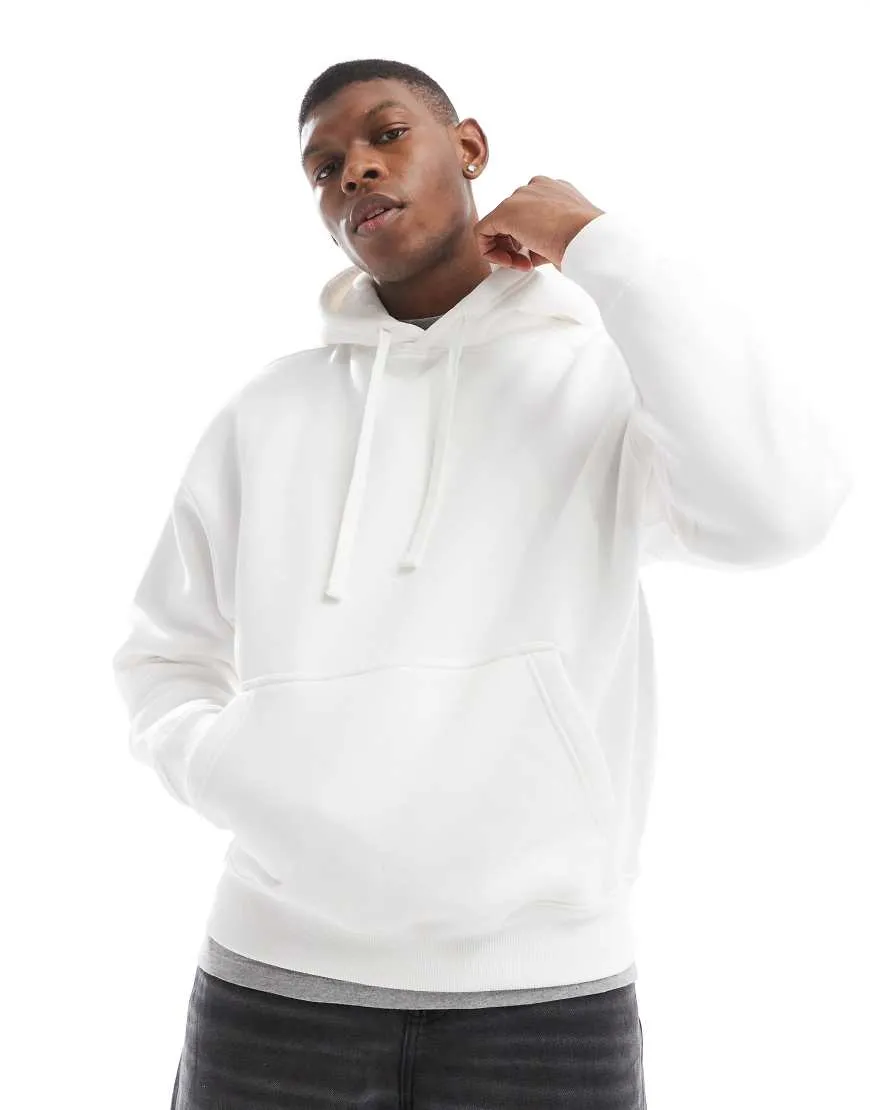 Pull&Bear basic hoodie in white sold by ASOS