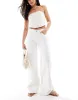 Pull&Bear baggy wide leg jean in white sold by ASOS