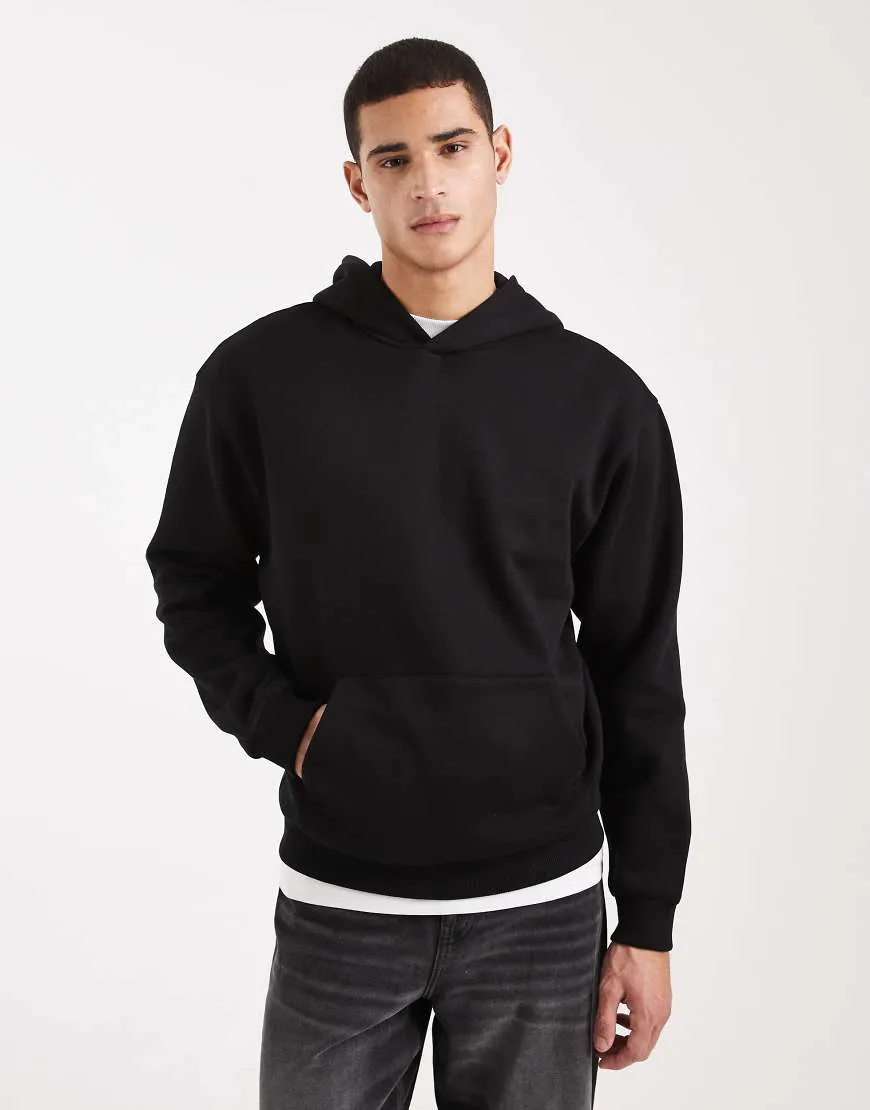 ASOS DESIGN essentials relaxed fit hoodie in black sold by ASOS