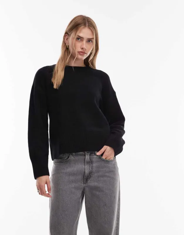 & Other Stories crew neck sweater in black made by ASOS