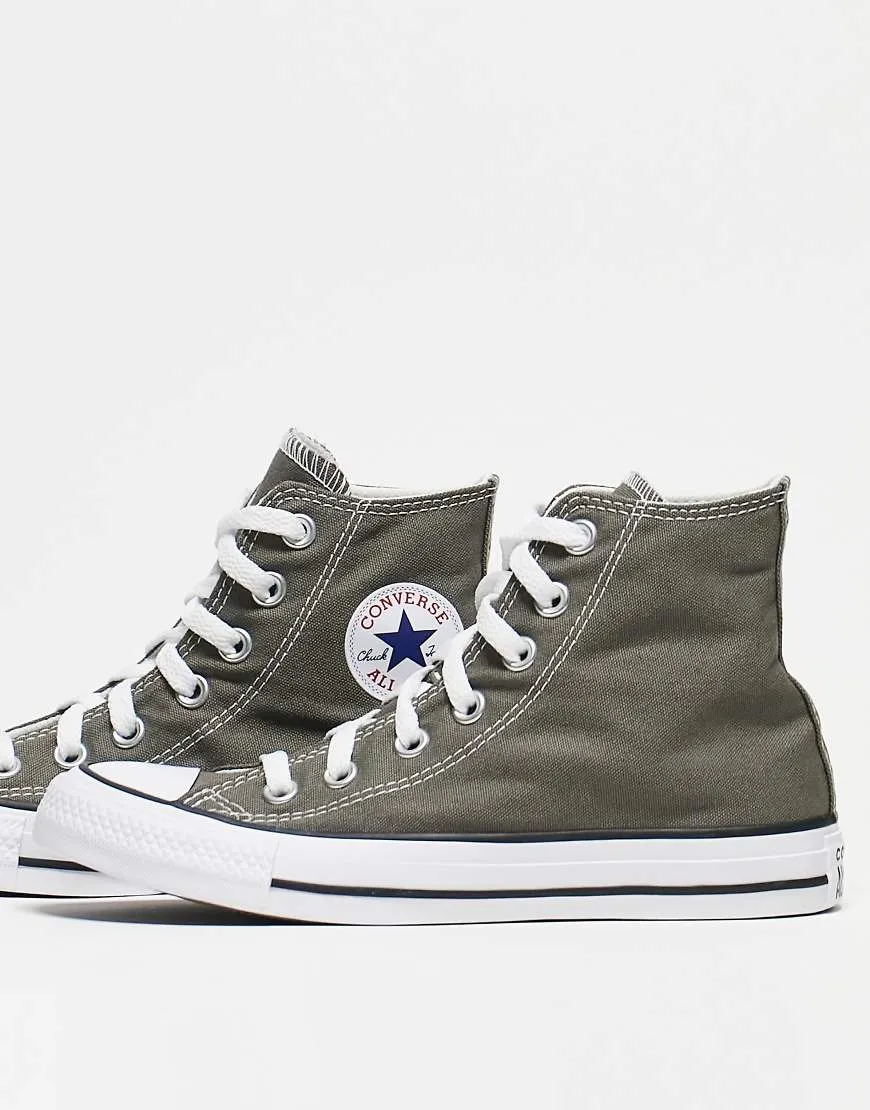 Converse Chuck Taylor All Star Hi trainers in charcoal-Grey sold by ASOS
